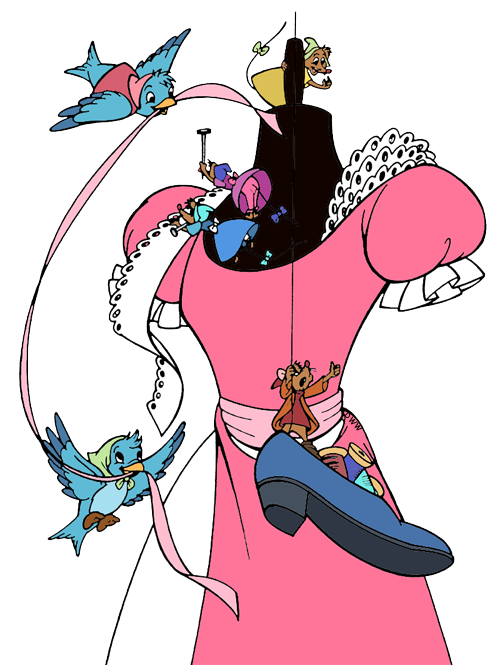 500x665 Cinderella Mice And Birds Clip Art 2 Disney Clip Art Galore