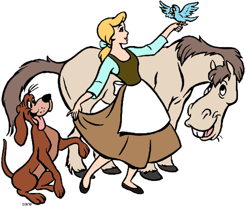 490x411 Cinderella, Mice And Birds Clip Art Disney Clip Art Galore