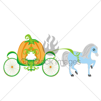 325x325 Fairytale Set Silhouettes Of Cinderella, Pumpkin Carriage Gl