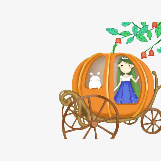 650x650 Cartoon Illustration Pumpkin Carriage, The Pumpkin Carriage