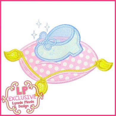 390x390 Chunky Glass Slipper Applique 4x4 5x7 6x10