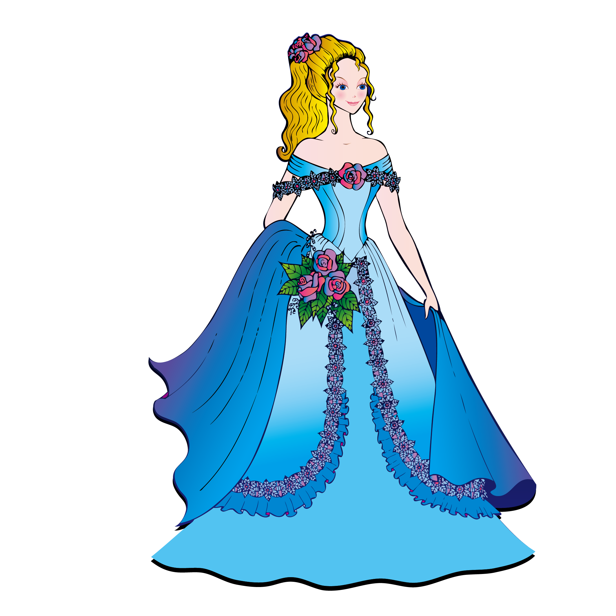 2126x2126 Attractive Prom Dress Clip Art Image Collection