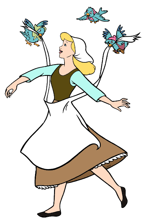 472x713 Bambi Clipart Cinderella Bird