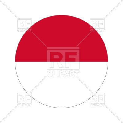 400x400 Monaco Circle Flag Royalty Free Vector Clip Art Image