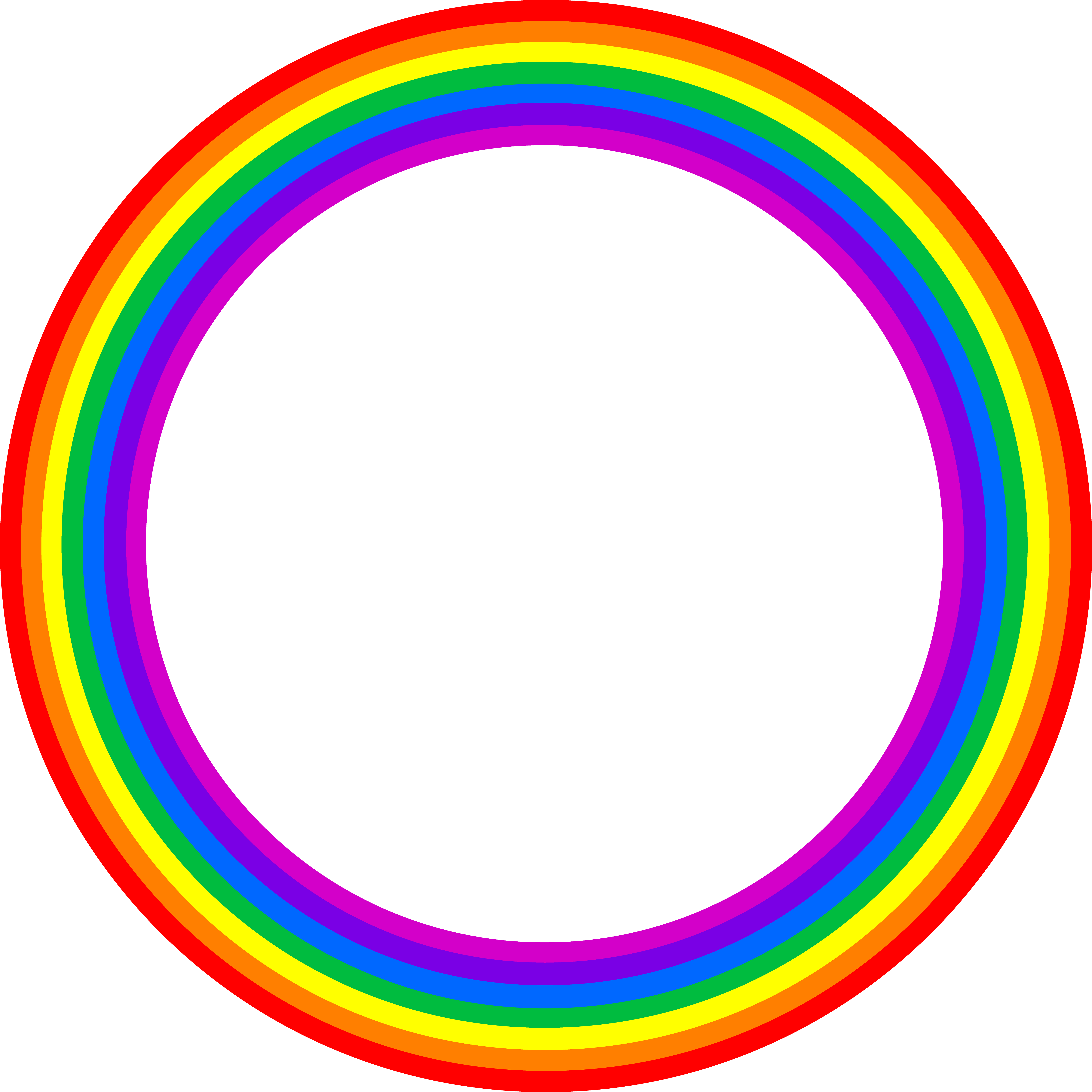 5816x5816 Rainbow Full Circle Clip Art