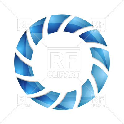 400x400 Blue Abstract Concept Circle Logo Design Royalty Free Vector Clip