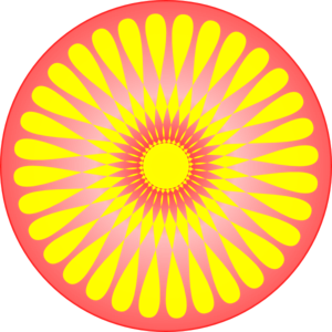 300x300 Circle Flower Design Clip Art