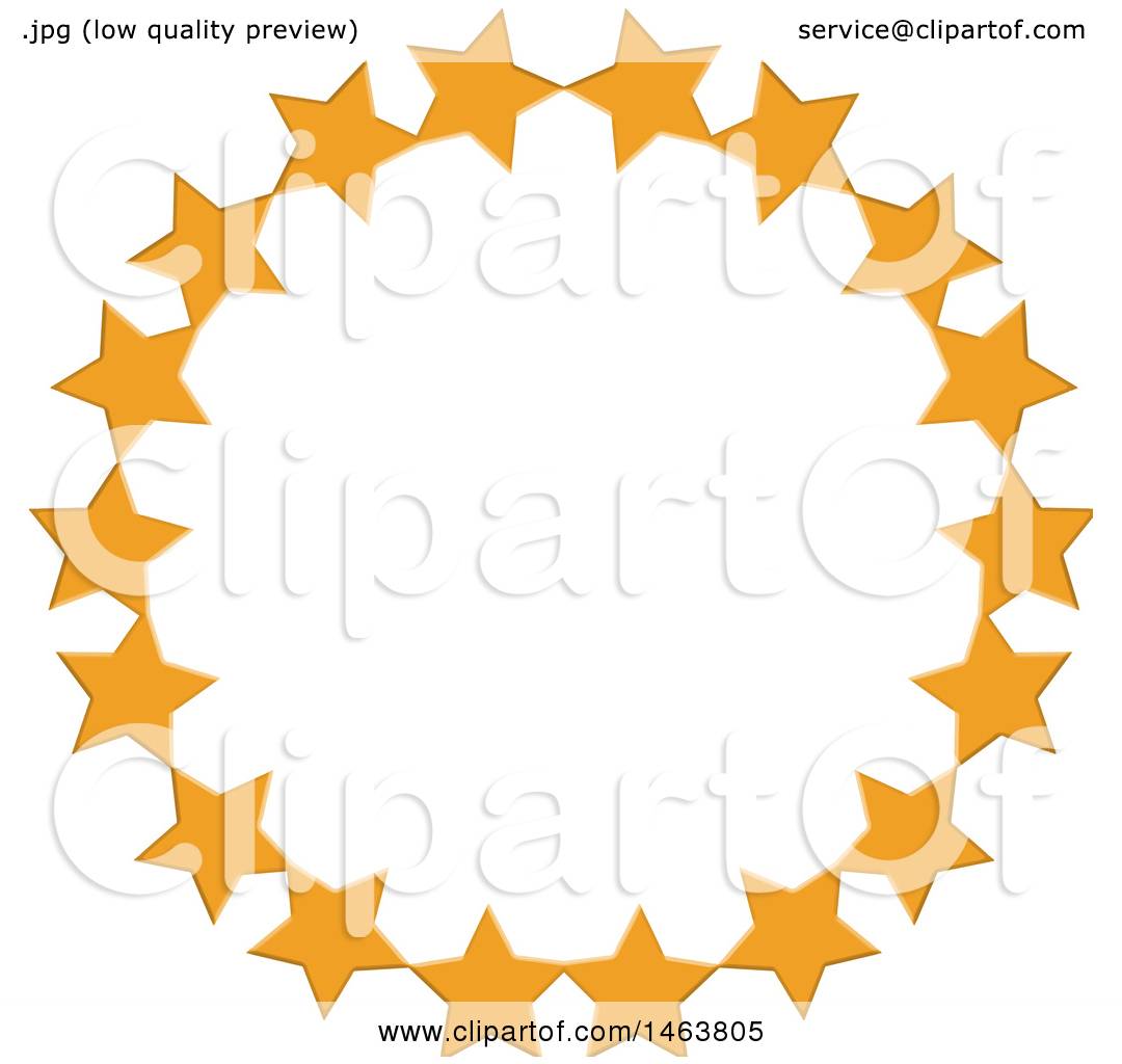 1080x1024 Clipart Of A Round Orange Star Circle Frame Border Design Element