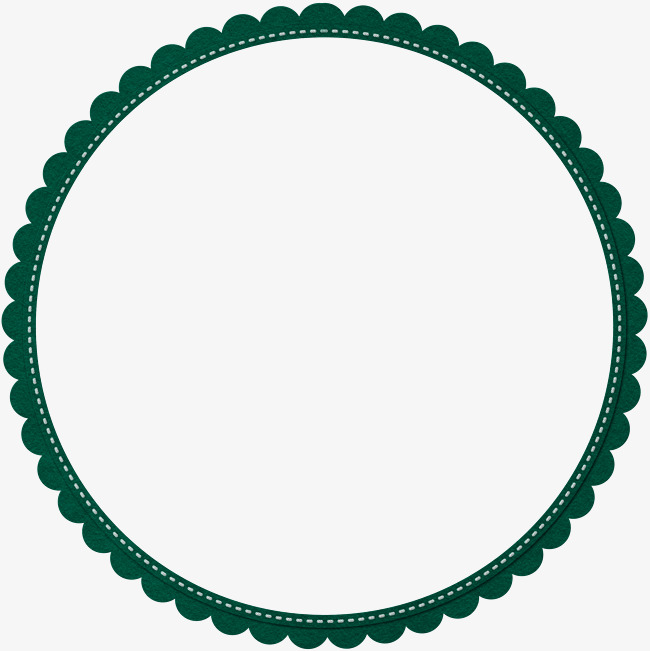 650x651 Green Simple Lace Circle Border Texture, Green, Simple, Lace Png