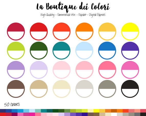 570x453 50 Rainbow Half Circle Clip Art, Banners Digital Illustrations Png