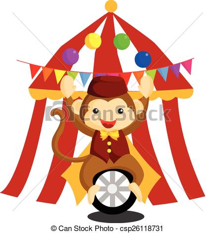 434x470 Circus Monkey Vectors