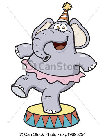 365x470 Vector Illustration Of Cartoon Elephant Circus Eps Vectors