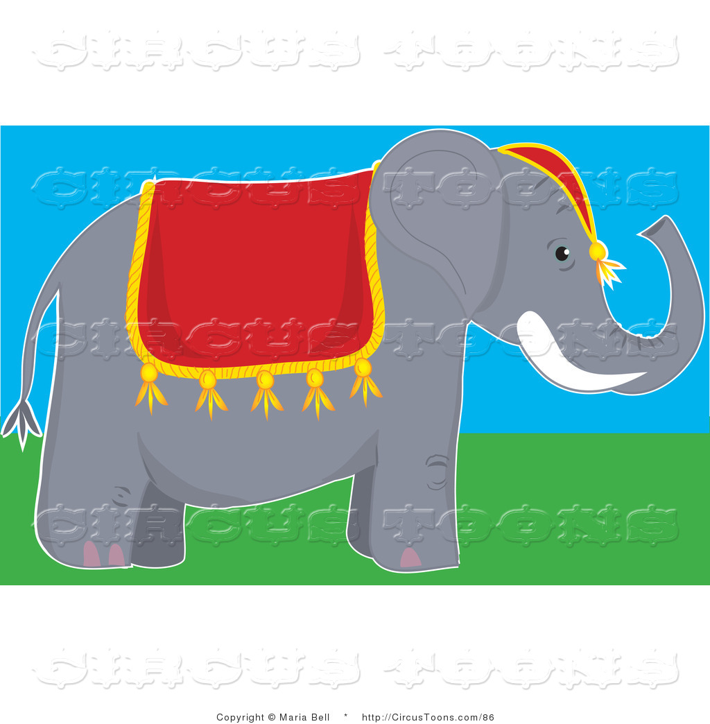 1024x1044 Circus Clipart Of Cute Gray Circus Elephant With Tusks Wearing