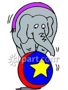 225x300 Circus Elephant Balancing On A Ball