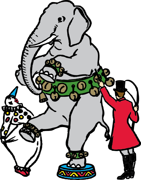 468x598 Circus Elephant Clip Art