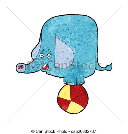 449x470 Cartoon Circus Elephant Vector