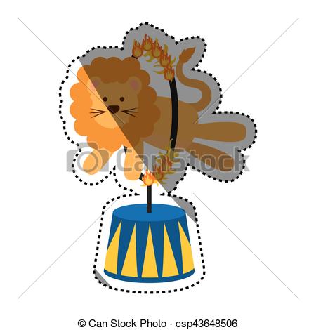 450x470 Circus Lion Cartoon Icon Vector Illustration Graphic Design Vector