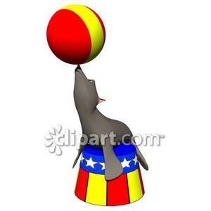 300x300 Circus Seal With A Ball