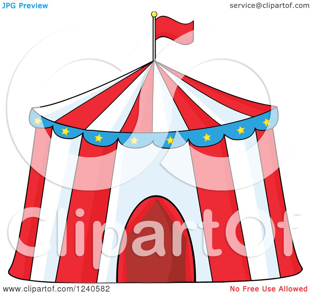 1080x1024 Clipart Of A Big Top Circus Tent