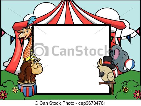 450x341 Animals Circus Tent Banner Clip Art Vector