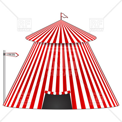 400x400 Stripy Circus Tent Royalty Free Vector Clip Art Image
