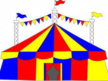 220x165 Big Top Clipart Circus Tent Isolated Vector Red And Yellow Stripes