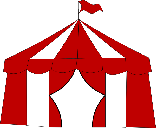 600x493 Blue Circus Tent. Clip Art