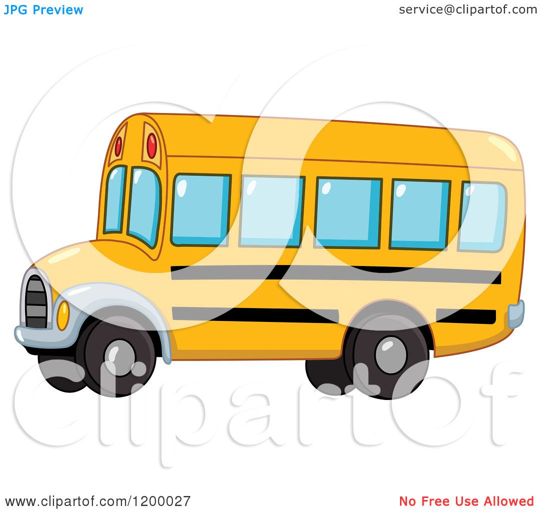 1080x1024 Cartoon Of A Cute Yellow School Bus