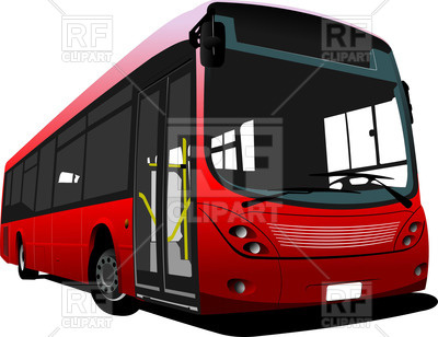 400x308 Red City Bus