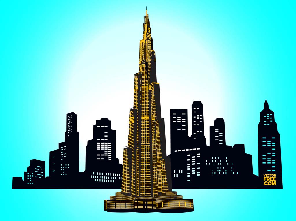 1024x765 Downtown Dubai Vector Art Amp Graphics
