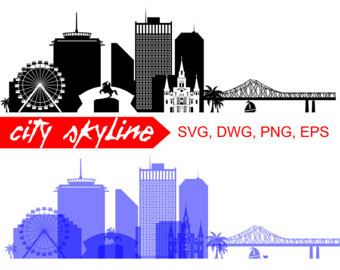 340x270 New Orleans Svg, New Orleans City Vector Skyline, New Orleans