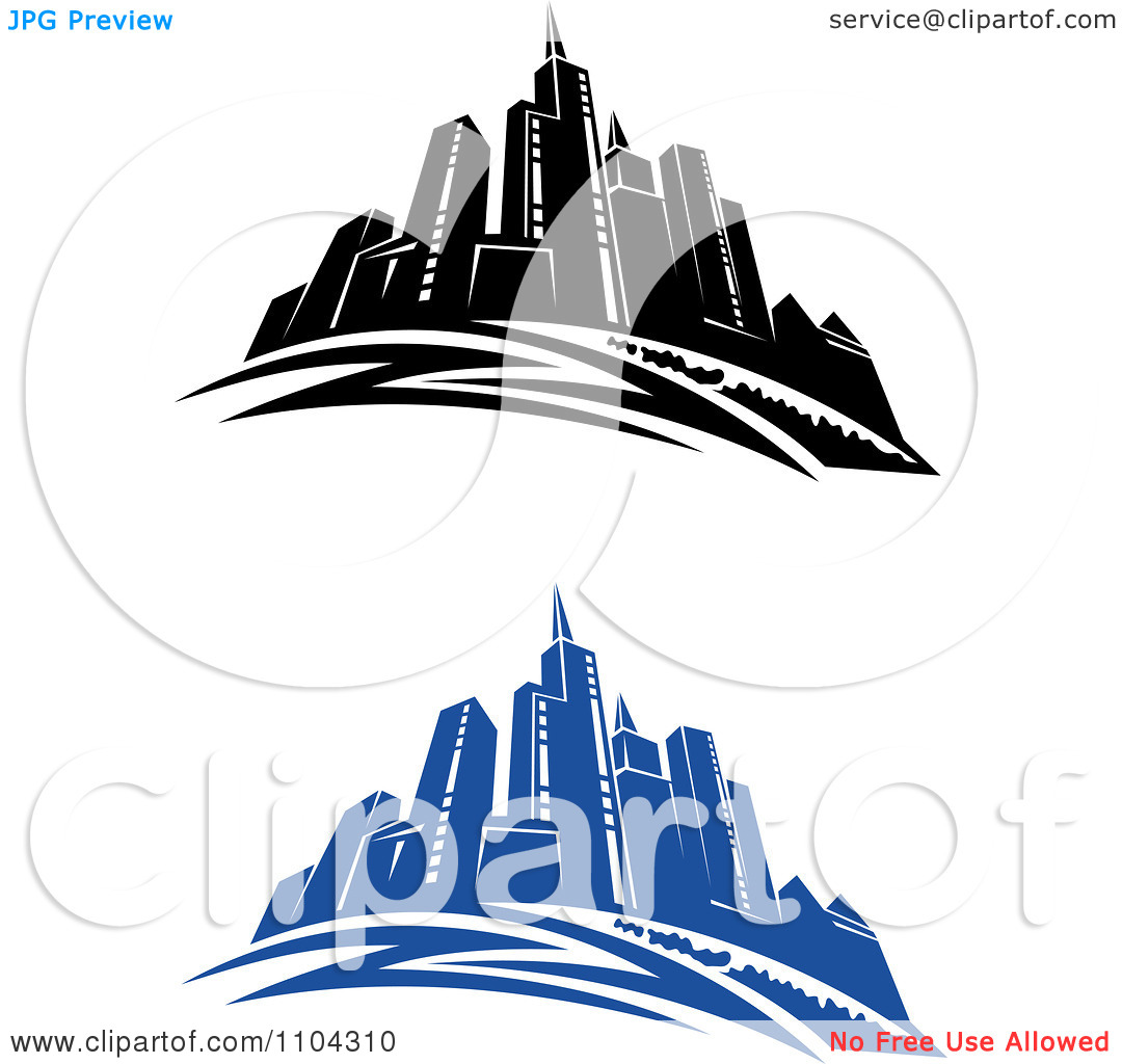 1080x1024 The Blue City Clipart
