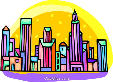 480x351 City Scene Royalty Free Vector Clip Art Illustration Vc000200