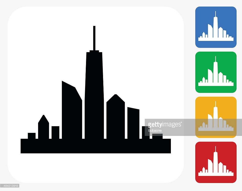 1024x808 City Skyline Graphic Desktop Backgrounds