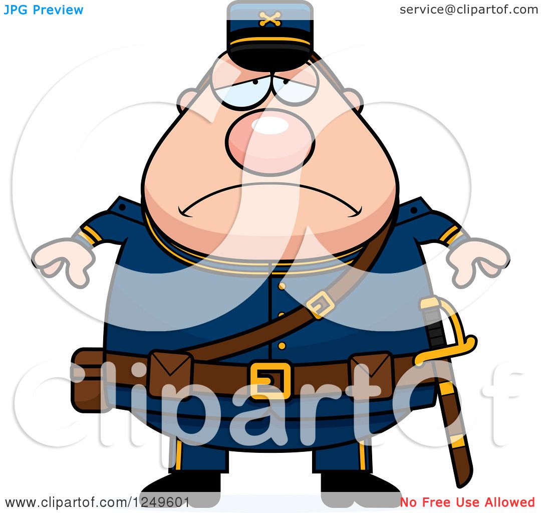 1080x1024 Clipart Of A Depressed Chubby Civil War Union Soldier Man