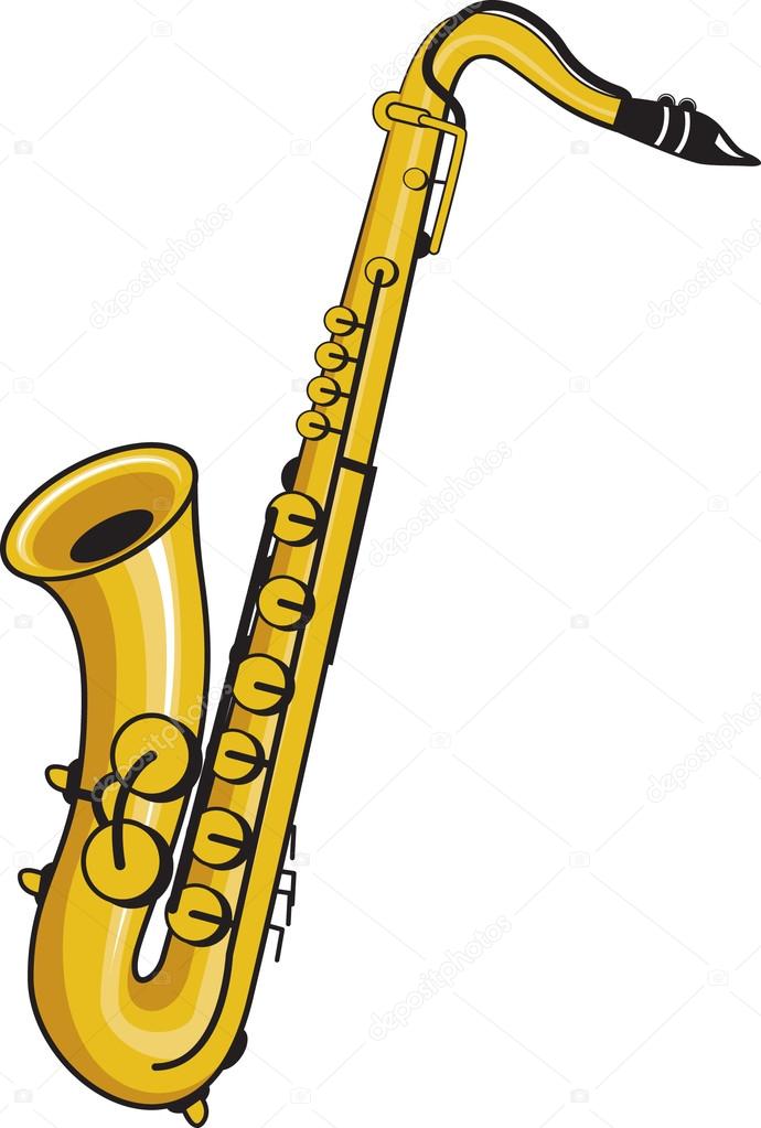 690x1023 Saxophone Clipart Yellow