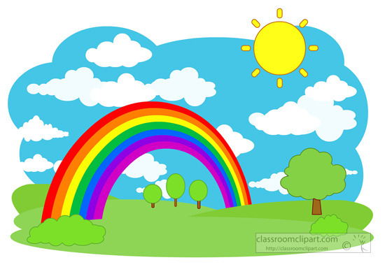 550x382 Classroom Clipart Com Weather Rainbowtrees Sky Clouds Scene