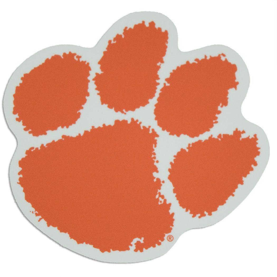 1050x1050 Clemson Paw Stencil Free Download Clip Art