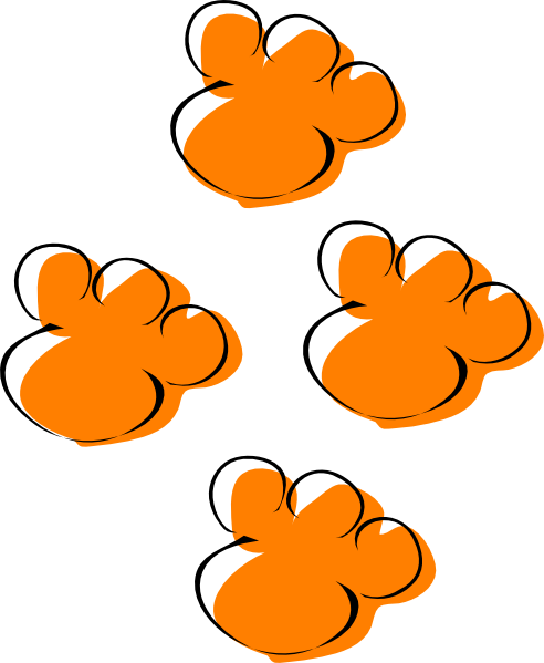 492x599 Tigerpaws Clip Art