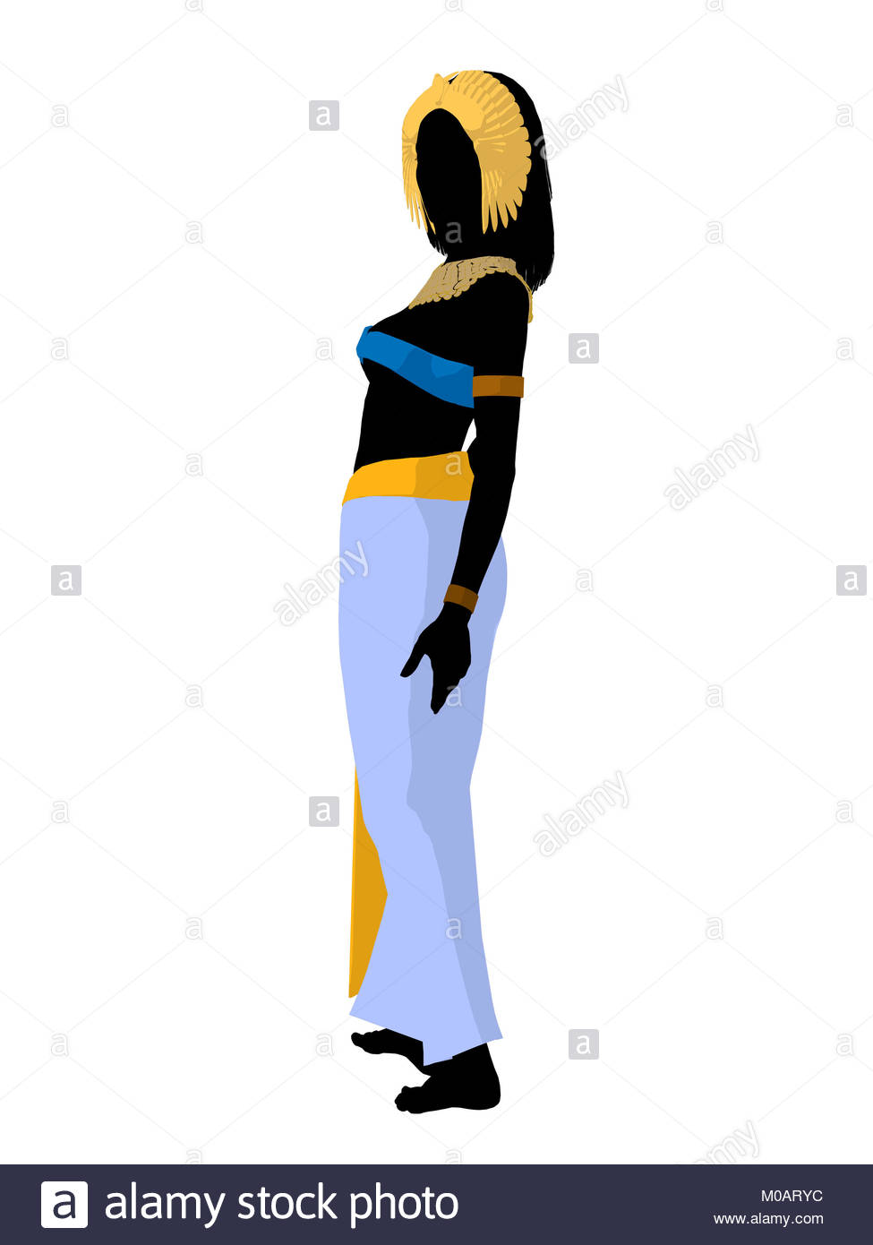 975x1390 Cleopatra Silhouette On A White Background Stock Photo 172342000