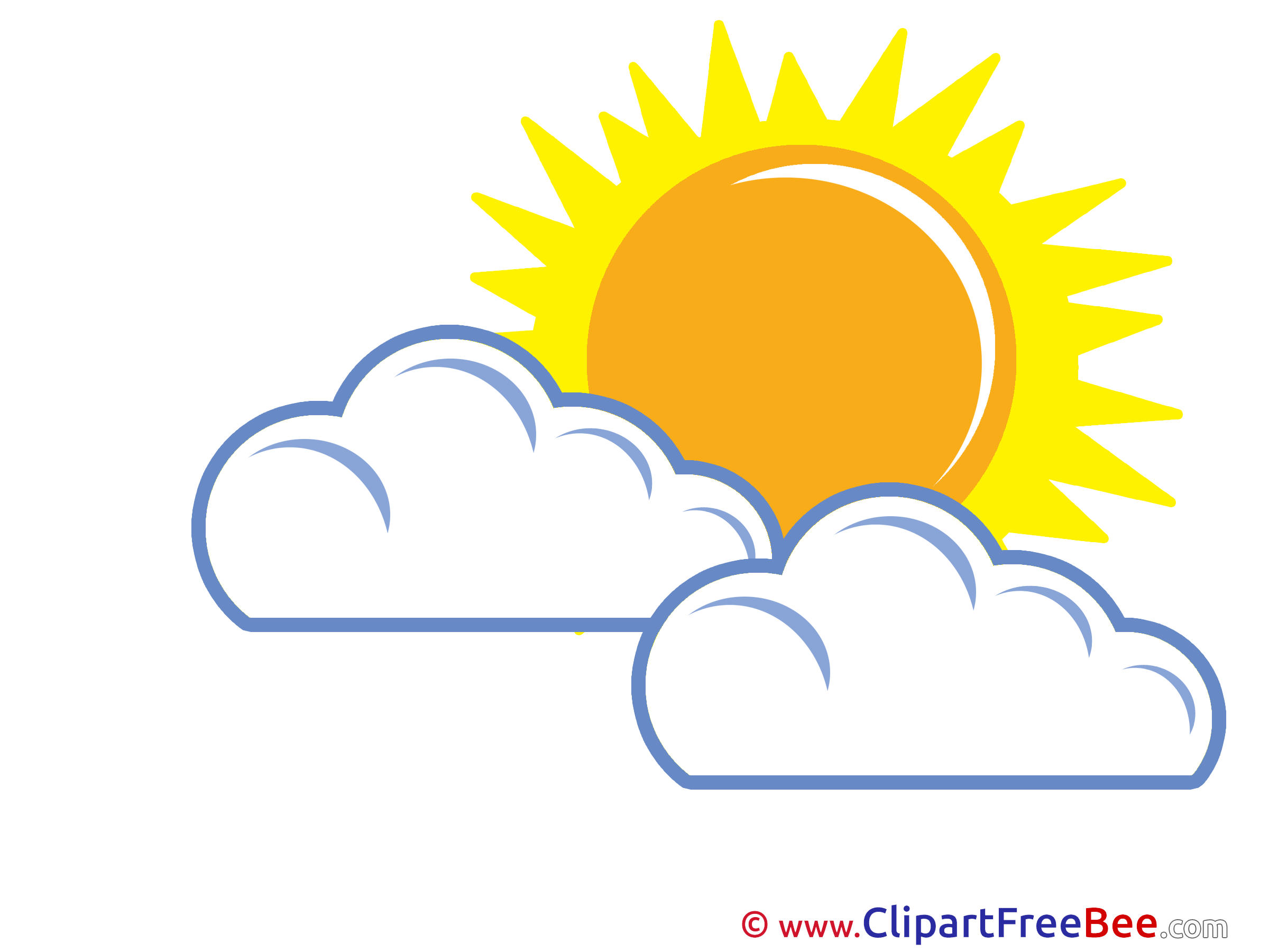 2400x1800 Warm Weather Sun Clouds Clipart Free Illustrations