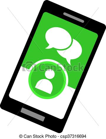 359x470 Creative Design Of Mobile Chat App Eps Vectors