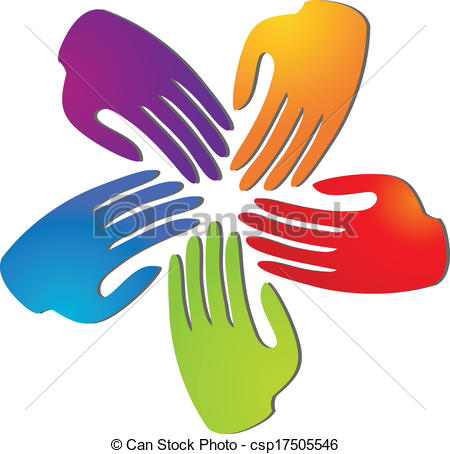 450x454 Hands Teamwork App Social Logo Vector Eps Vector