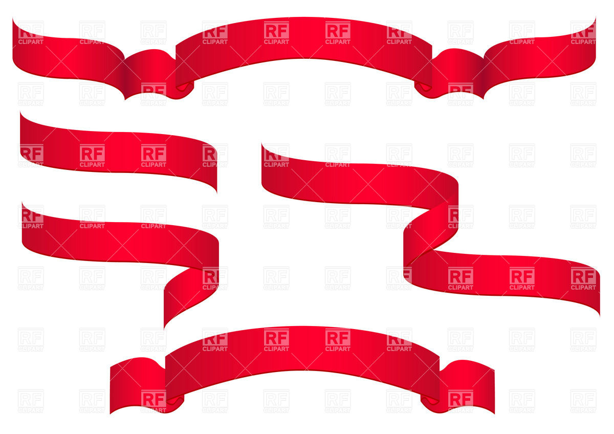 1200x848 Red Banners Royalty Free Vector Clip Art Image