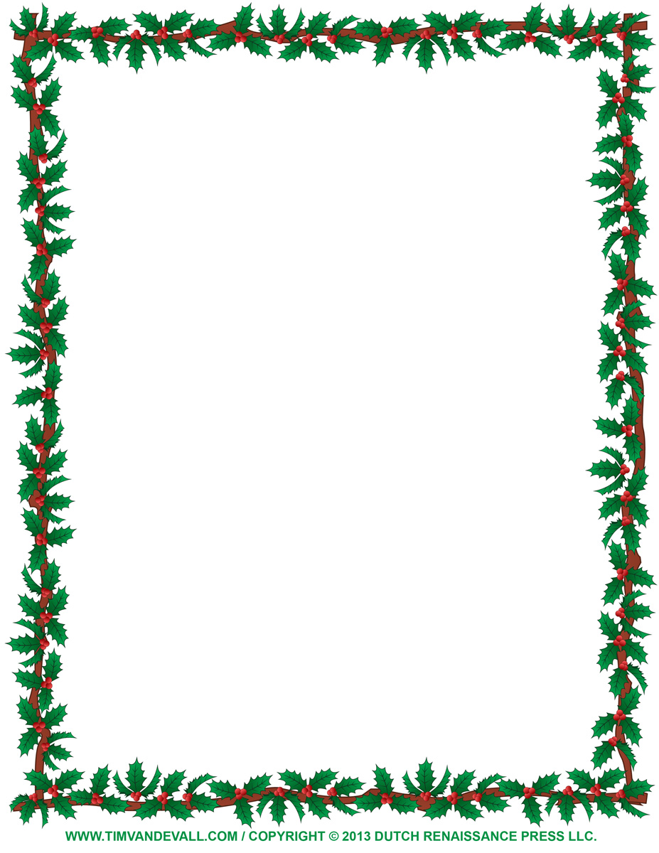 927x1200 Clip Art Border Christmas Free