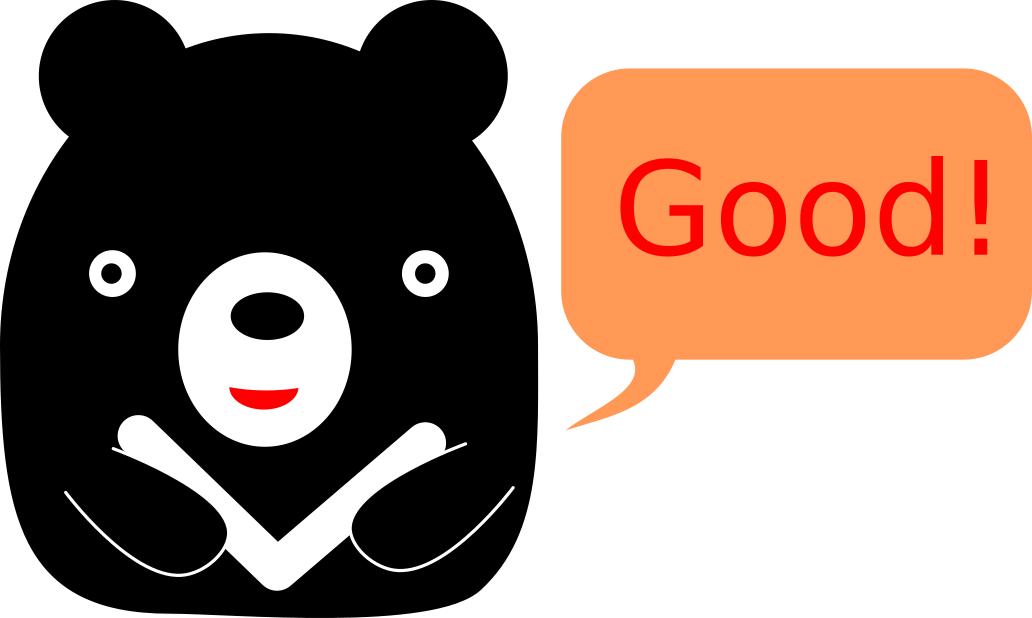 1032x618 Black Bear With A Bubble Box Clipart