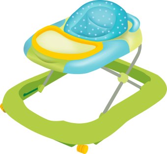 340x314 Baby Walker Clip Art