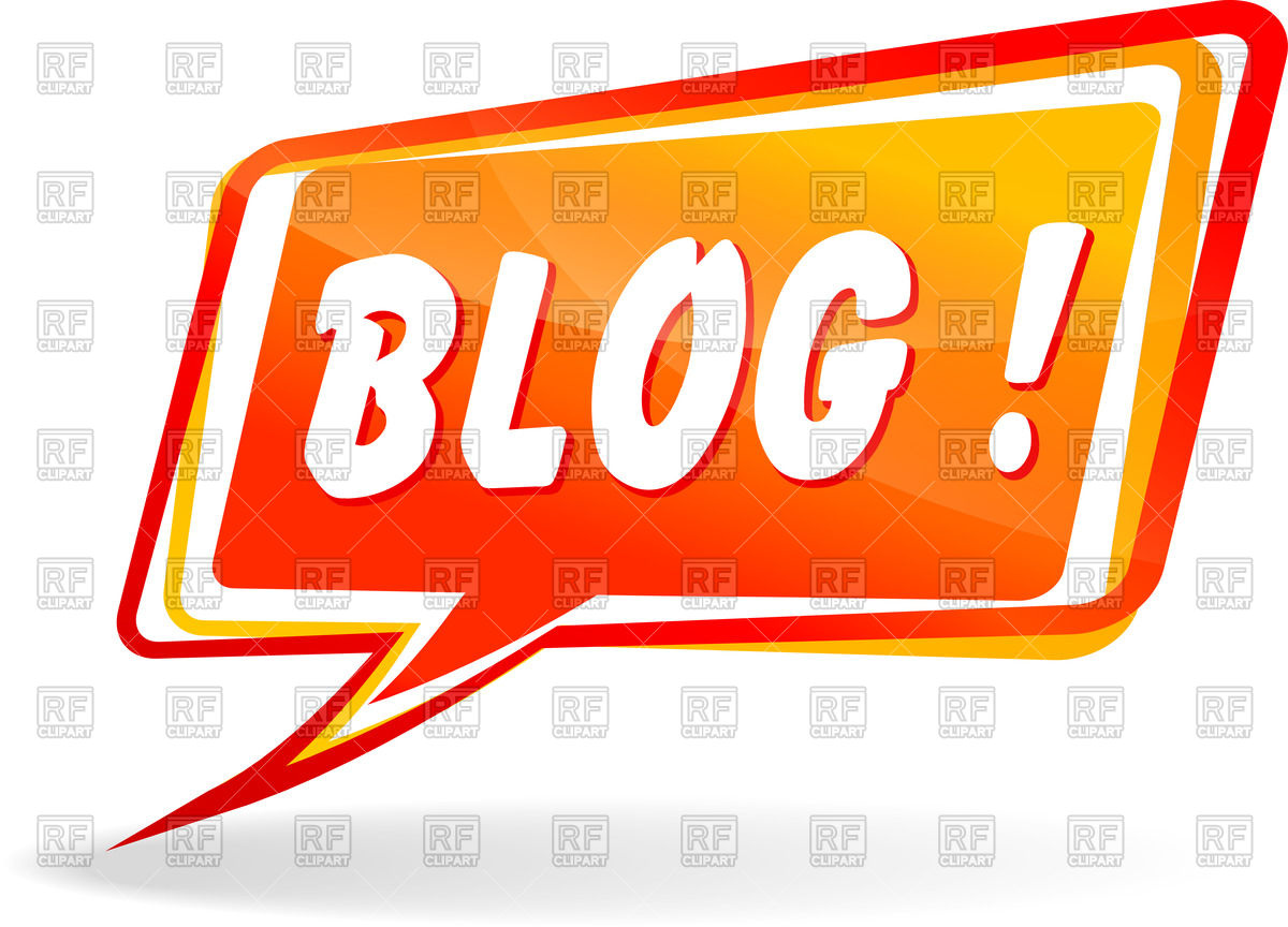 1200x864 Orange Speech Bubble With Word Blog Royalty Free Vector Clip Art