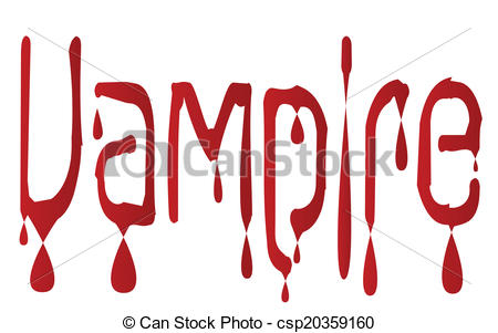 450x301 The Word Vampire In Blood Running Isolated Text Clip Art Vector