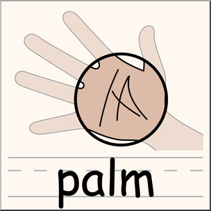304x304 Clip Art Parts Of The Body Palm Color I Abcteach
